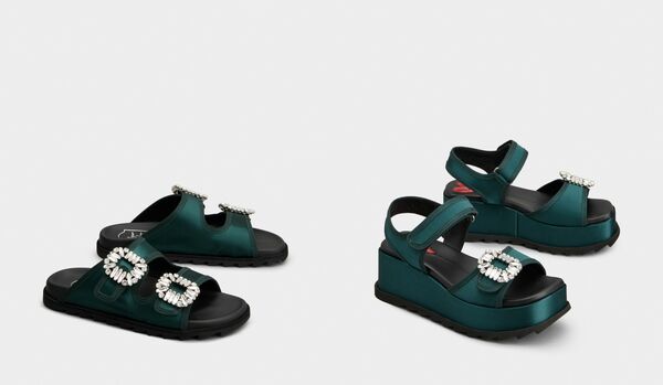 ロジェ ヴィヴィエから新作サンダルがデビュー!サテン×ストラスバックルの2モデルに注目