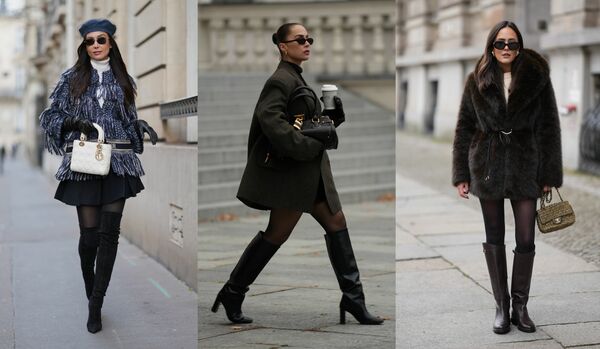 ダークカラー×タイツで叶える大人バランス!冬こそ映えるショートボトムコーデ3選【海外スナップ】