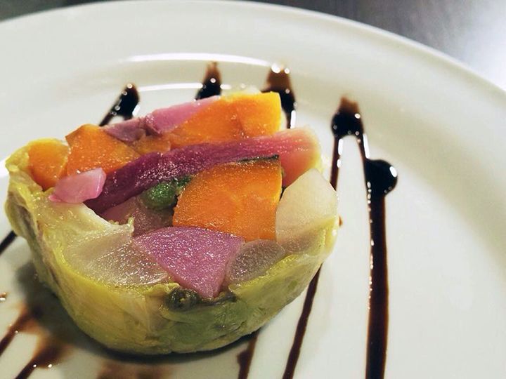シードルに合わせたい料理「季節野菜のテリーヌ」
