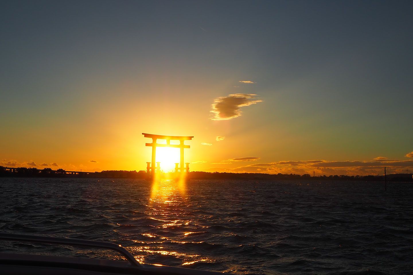 弁天島周辺も満潮。