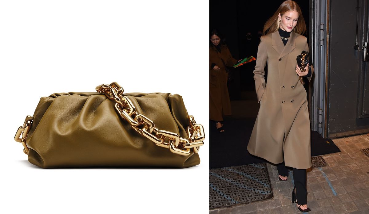 ボッテガ　ザポーチ　キャメル　ボッテガヴェネタ ボッテガヴェネタ ザ ポーチ チェーン ショルダーバッグ キャメル