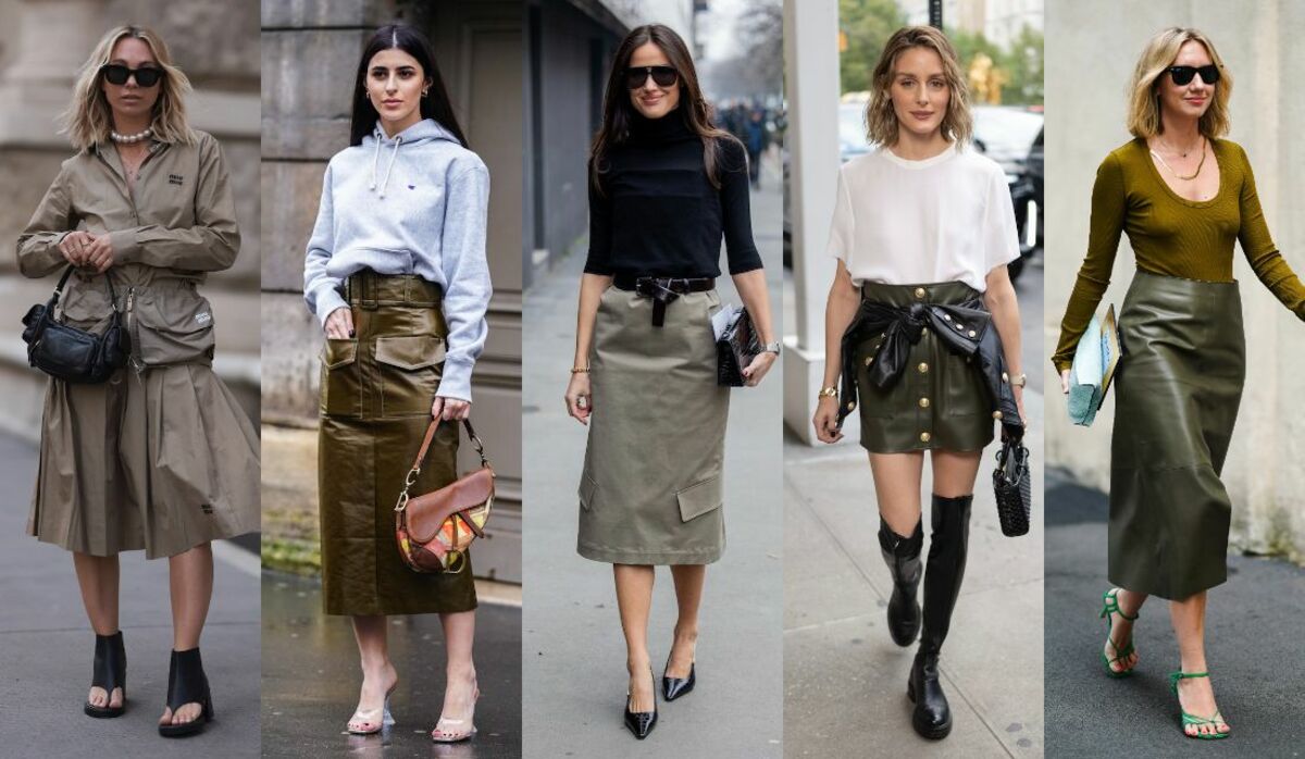 大人のための「カーキのスカート」コーデ【見本27選】 | Precious.jp