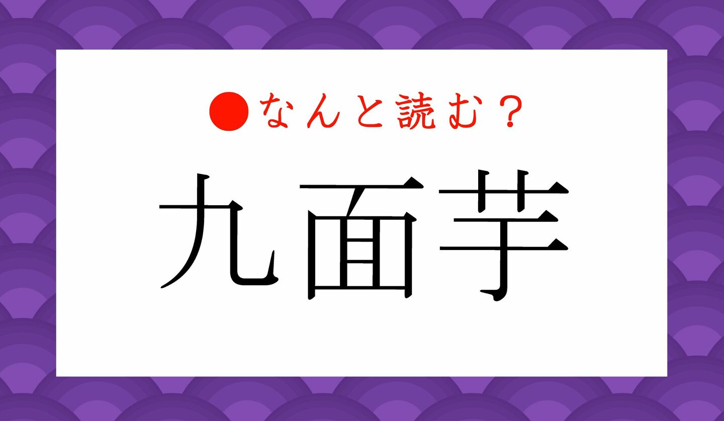 日本語クイズ　出題画像　難読漢字　「九面芋」なんと読む？