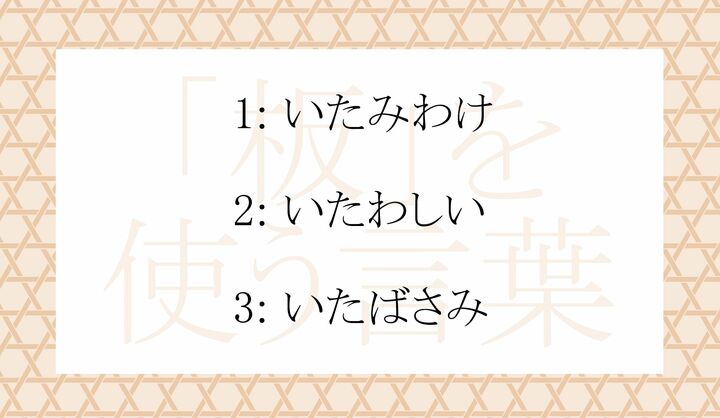 「板」を使う言葉はどれ？