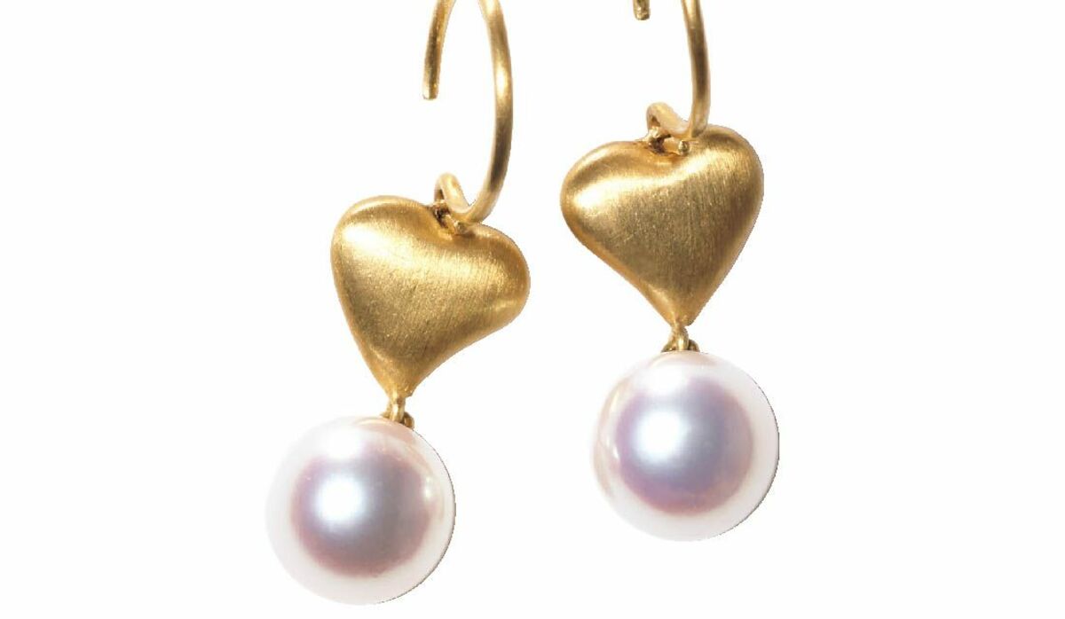 TASAKI by MHT my sweet star マイスイートスターピアス TASAKI by MHTの揺れるハートとパールのピアス | Precious.jp