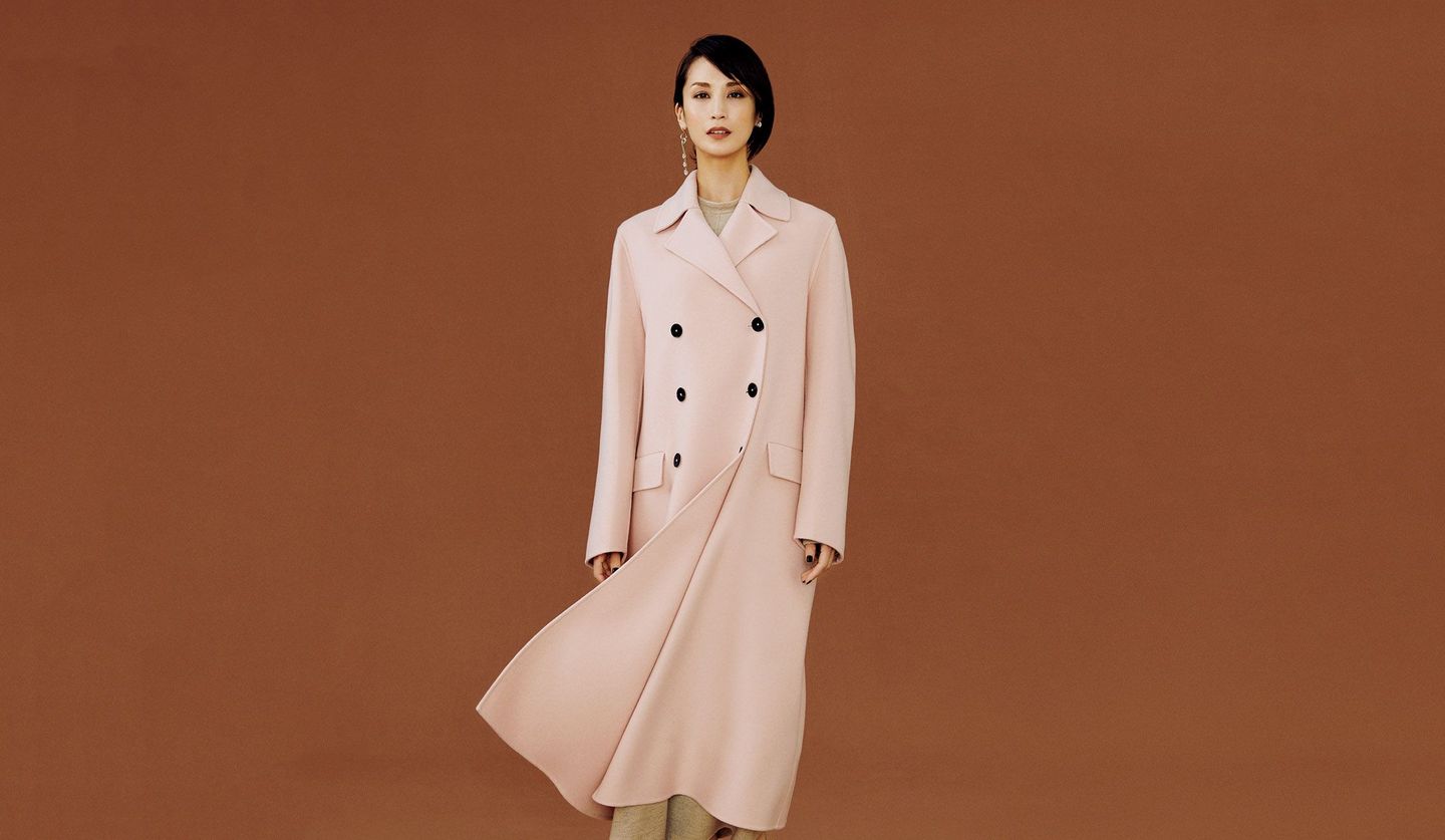 ジル サンダーの「カシミヤウールコート」の絶妙なピンクで、絵になる女に！ | Precious.jp（プレシャス）