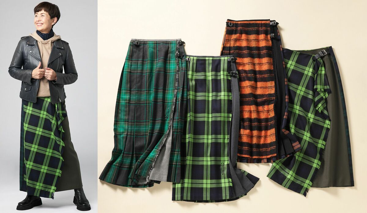 人気スタイリストの冬のステディアイテム！「タータンチェックスカート
