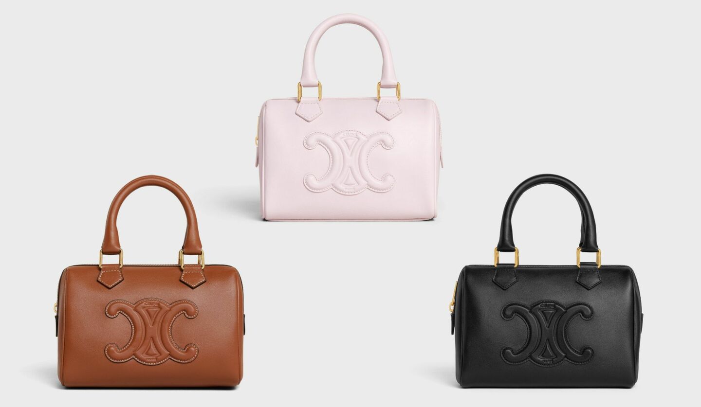 CELINE キュイル トリオンフ スモールボストン バッグ-connectedremag.com