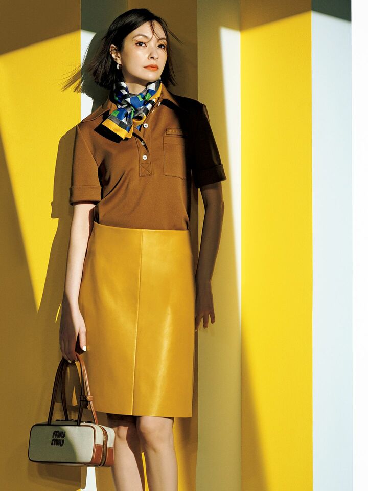 トップス_1,スカート_4,スカーフ_1,春コーデ_5