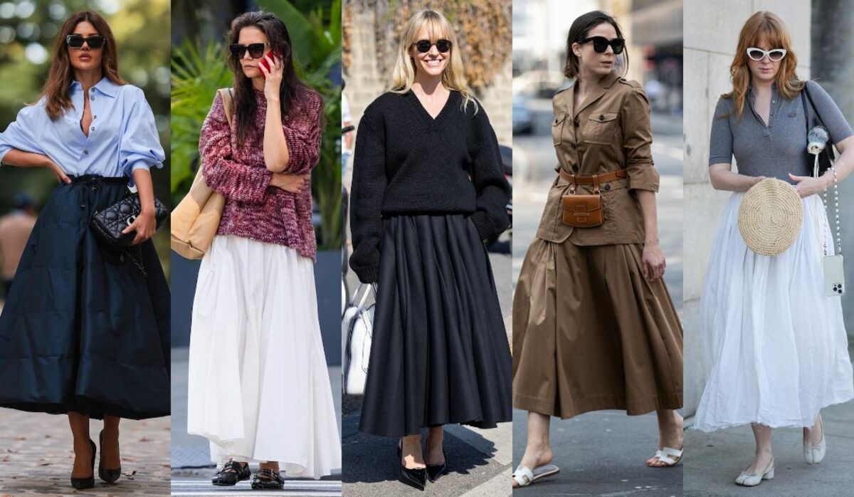 ギャザースカートコーデ【見本27選】合うトップス、着膨れ防止策は