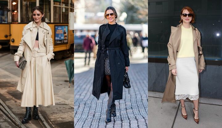 海外セレブの春トレンチコートコーデ