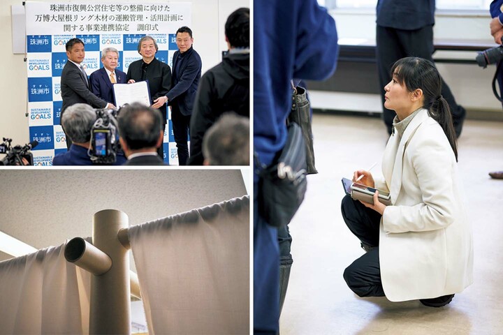 珠洲市見附島を訪れたキャスター・大江麻理子さん