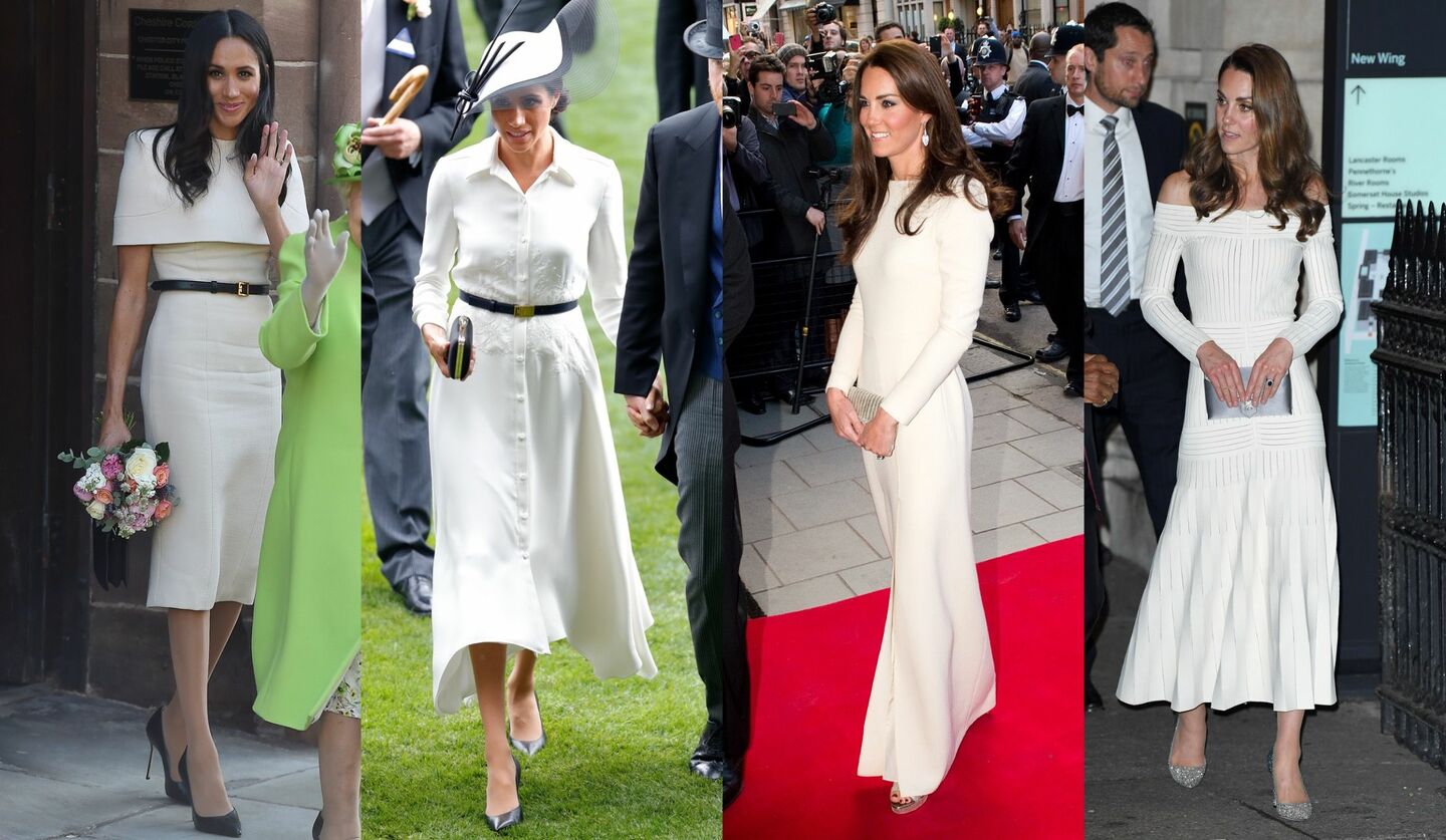 キャサリン皇太子妃とメーガン妃の「ホワイトワンピース」の装い4選