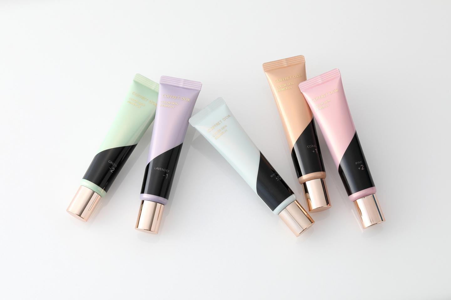 カネボウ化粧品 コフレドール カラースキンプライマー UV(左から) 01、02、03、04、05 SPF20・PA+(02、05はSPF15・PA+) 各¥2,800(編集部調べ)