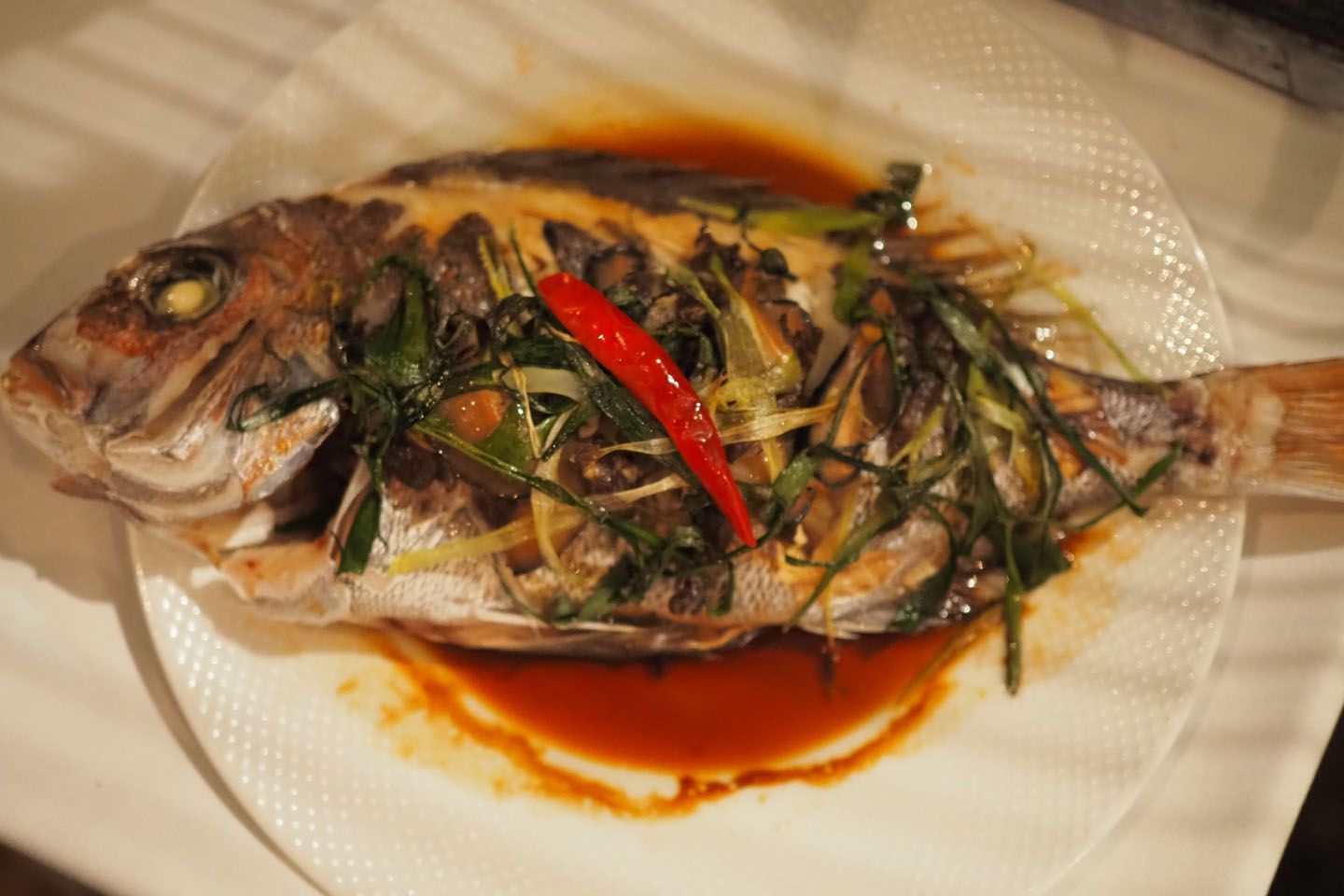 「Traditional Steamed Seasonal Fish」