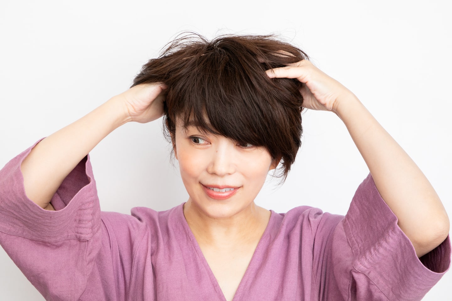 STEP3:指でつまんで束感を出す