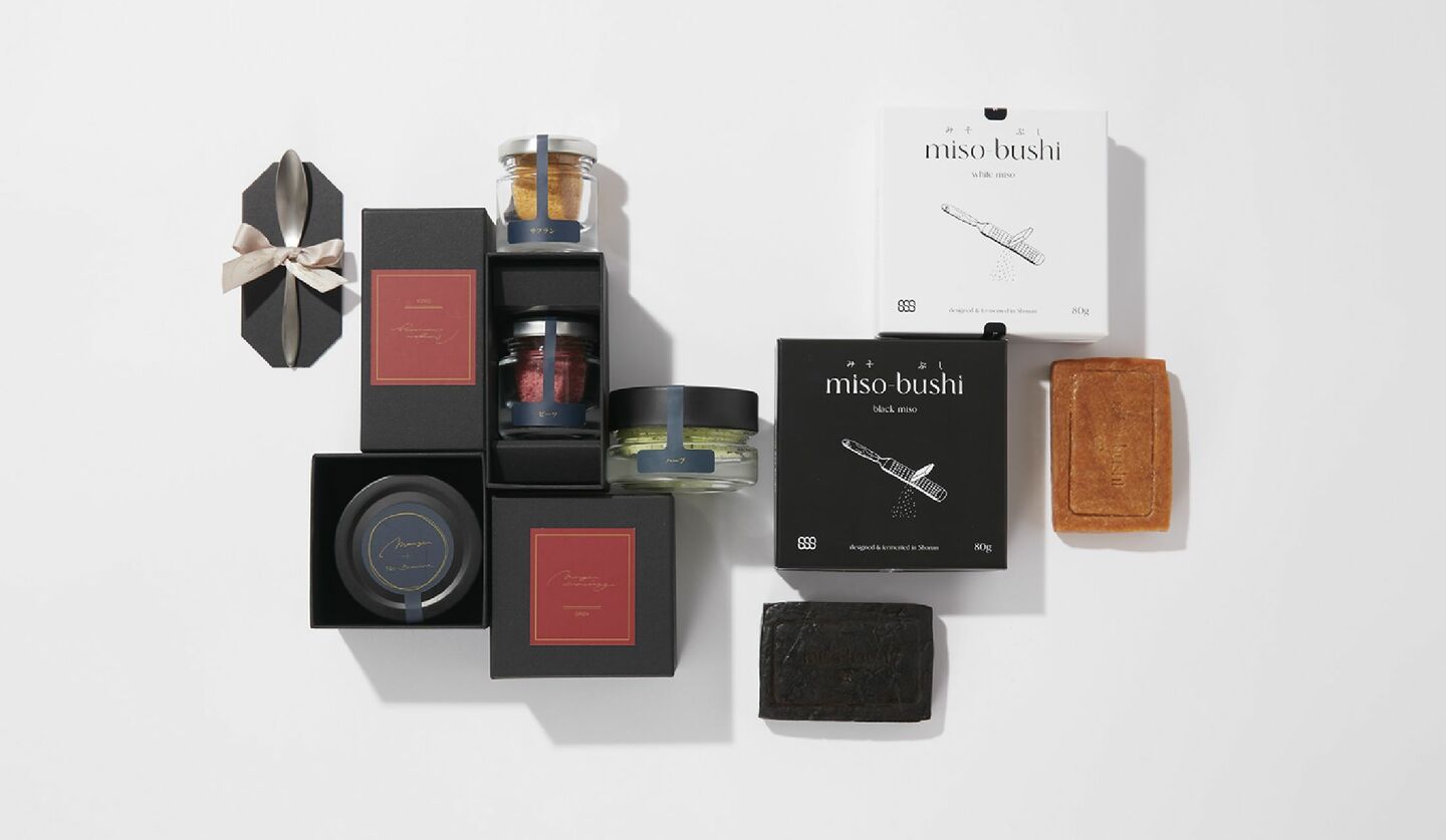 「ショウナンソイスタジオ」の『みそぶし』、「マンジェ・コンシェルジュ」の『厳選 藻塩』および『プレミアムバター』