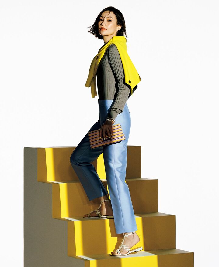 春コーデ_1,ニット_1,パンツ_1