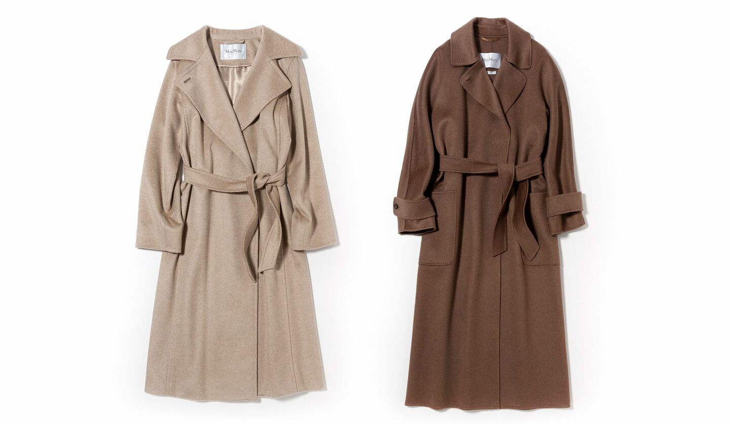 【美品】MaxMara 高級ベルテッドコート 28万 イタリア製