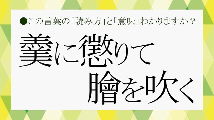 羹に懲りて膾を吹く