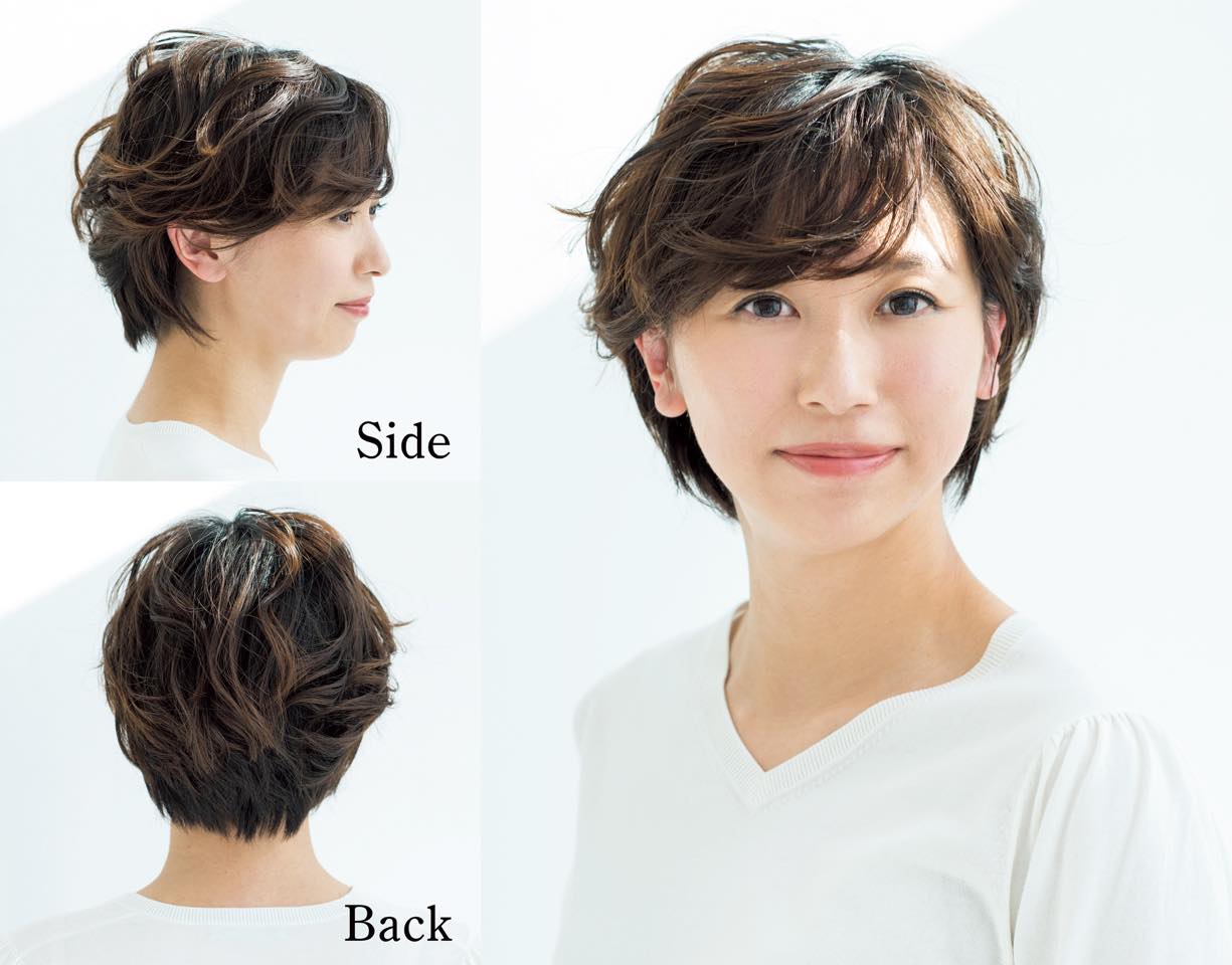 40代 髪型_15,40代 ショートヘア_15,ヘアアレンジ_16