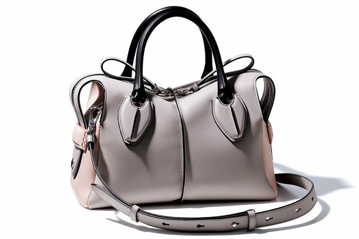 バッグ「Ｄ スタイリング」スモール￥236,000／Precious15周年記念コラボ商品、ストラップ付き［カーフ］【縦18.5×横29×マチ14cm】（トッズ･ジャパン）