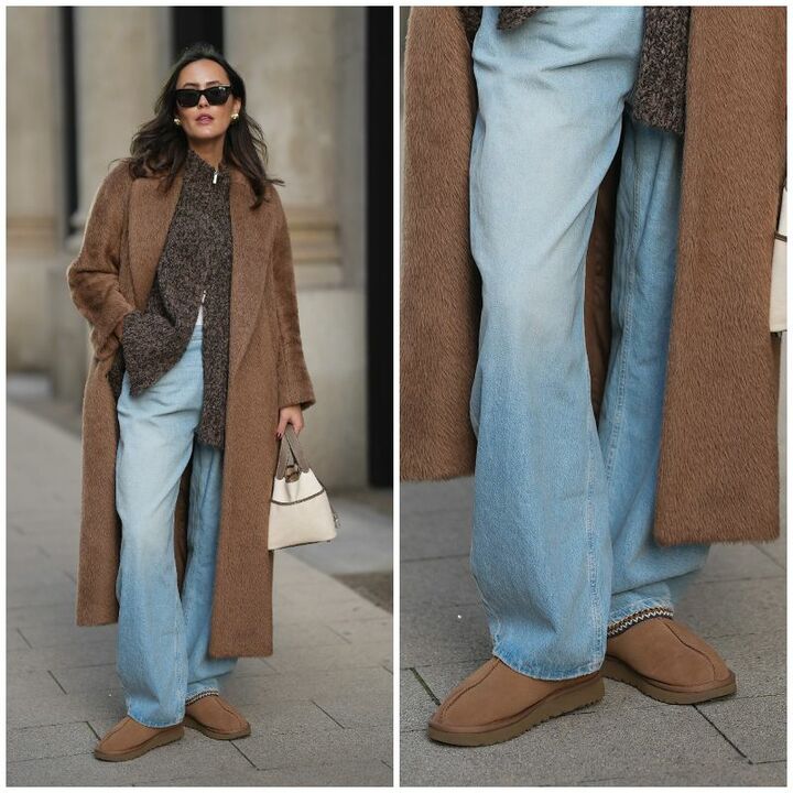 ジップアップニットの下部を開けて、三角ゾーンを作ってキレの良さをプラス。