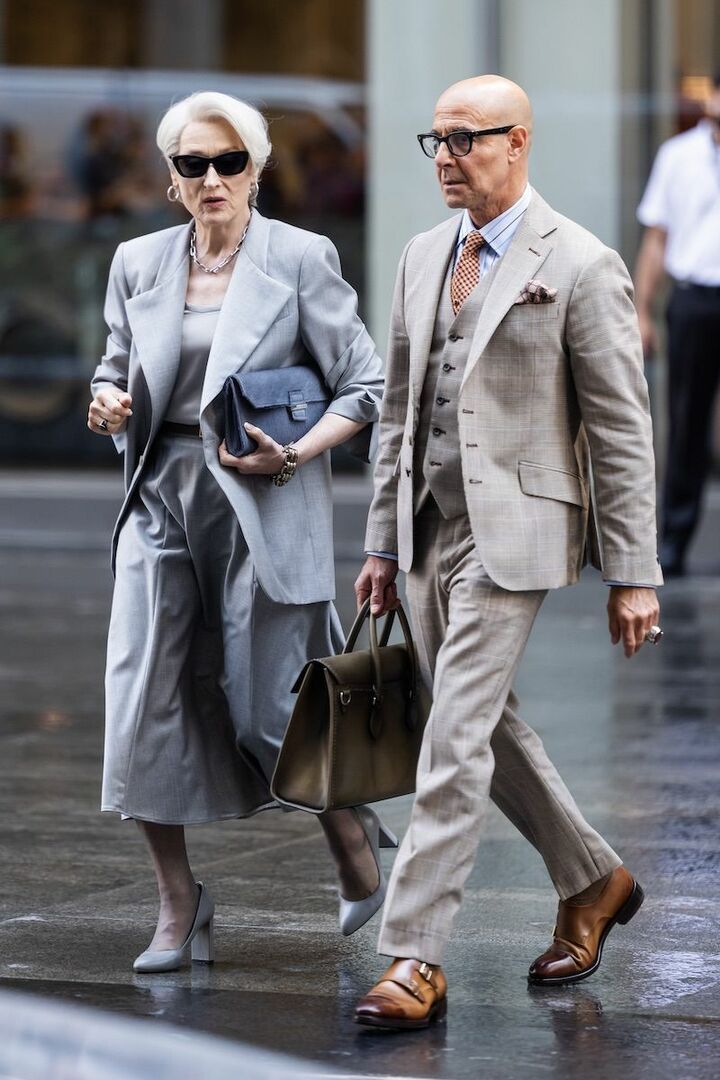 共演のメリル・ストリープと。