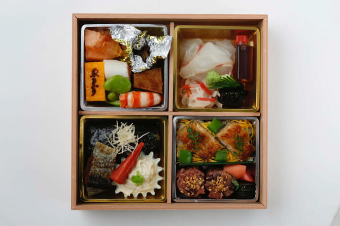 東京𠮷兆の松花堂弁当 ¥6,000(第90回の例)