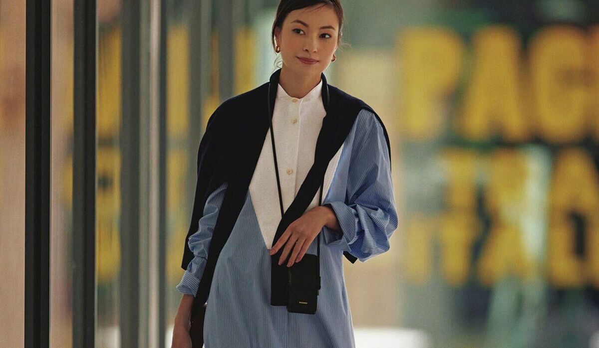 jil sander ジルサンダー ストライプ シャツドレス シャツワンピ