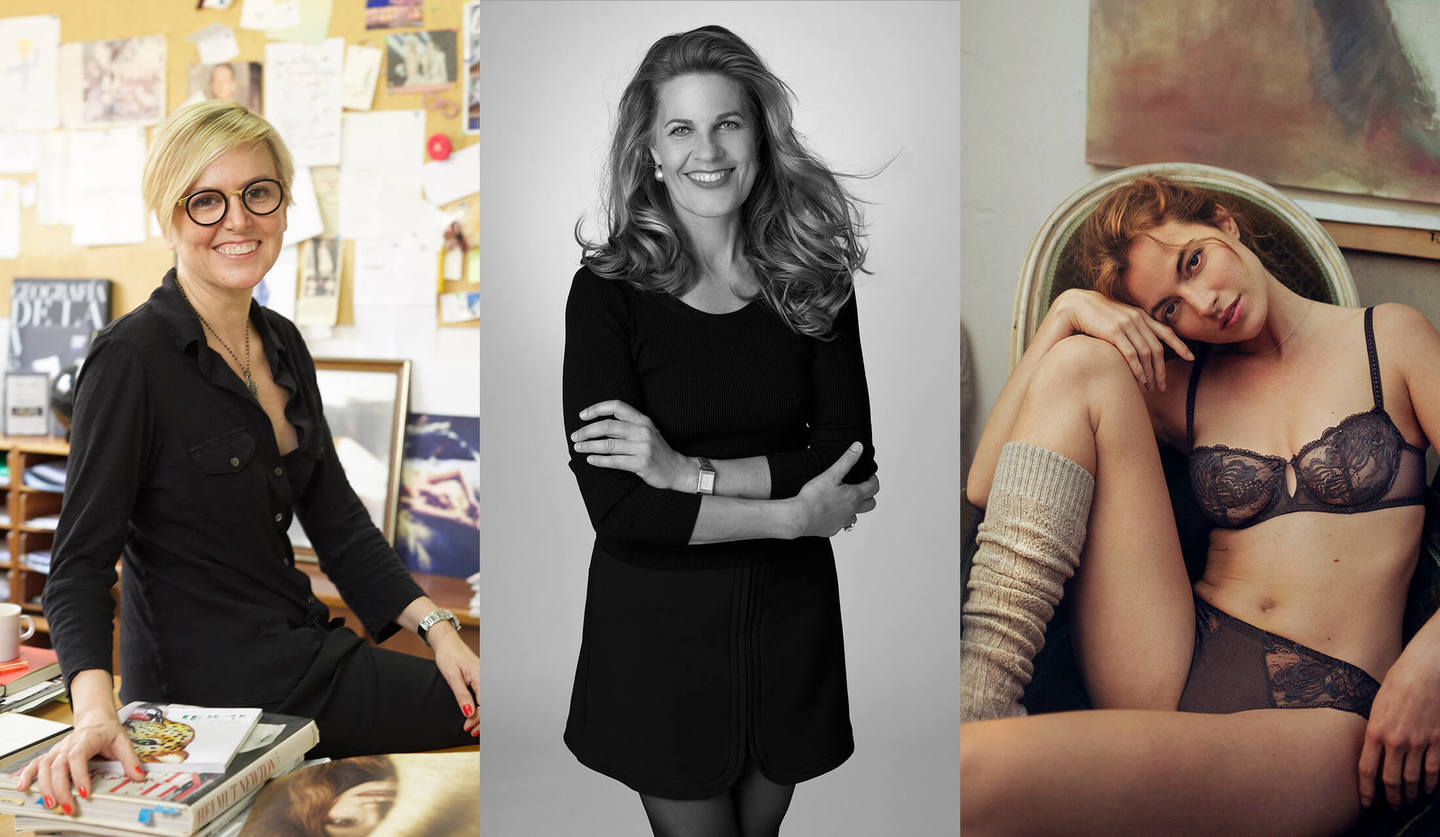 下着業界の著名な3人の女性たちの写真