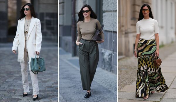 女性らしさ抜群「リブトップス」の達人コーデ３選【海外スナップ】　　