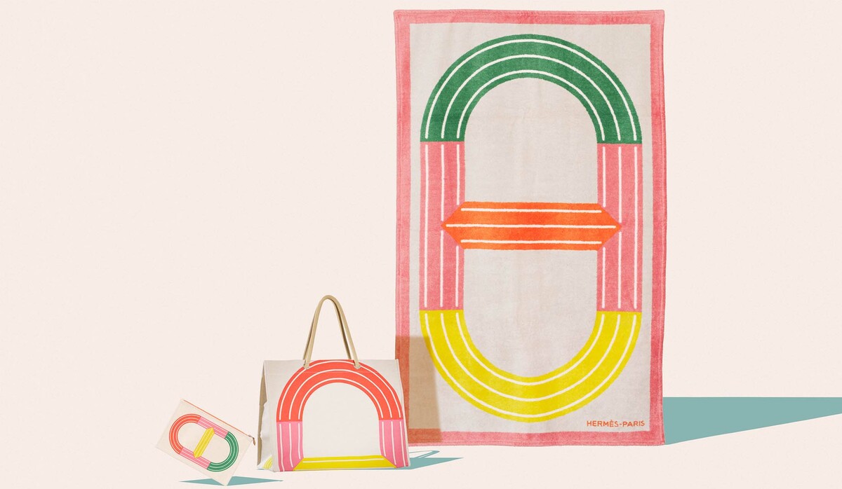 エルメス ビーチタオル バスタオル マイヨン マラン ビーチタオル 《マイヨン・マラン》 - ピンク | Hermès