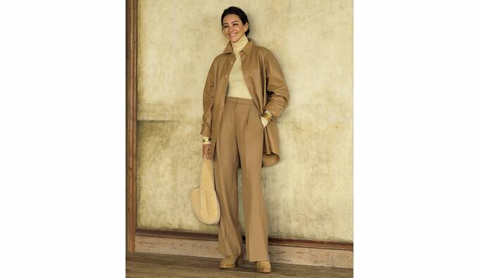 ファビアナフィリッピ　レイヤード　コーデュロイジャケット　ベージュ×グレー　42 ファビアナフィリッピ レイヤード コーデュロイジャケット ベージュ