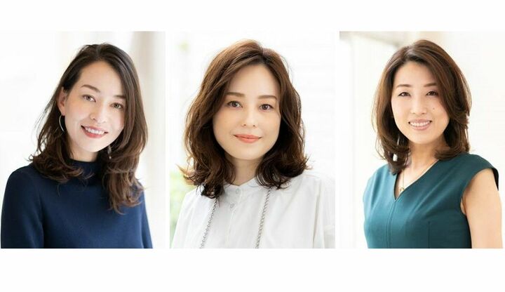 前髪なしのミディアムヘアのパーマまとめ