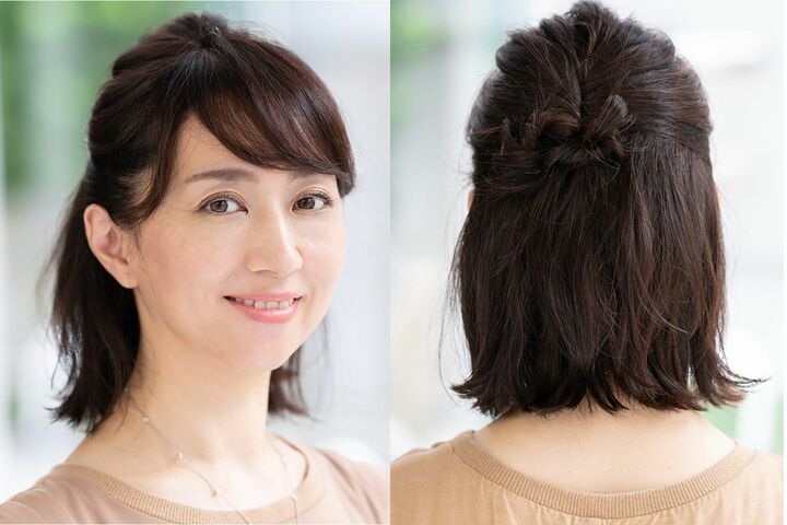 ミディアムヘア_2,40代 髪型_7