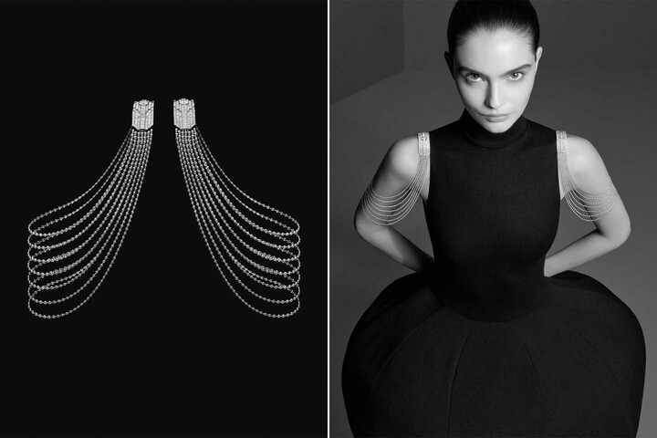 ブシュロンのハイジュエリーコレクション『フレデリック・ブシュロン』のシルエットネックレス