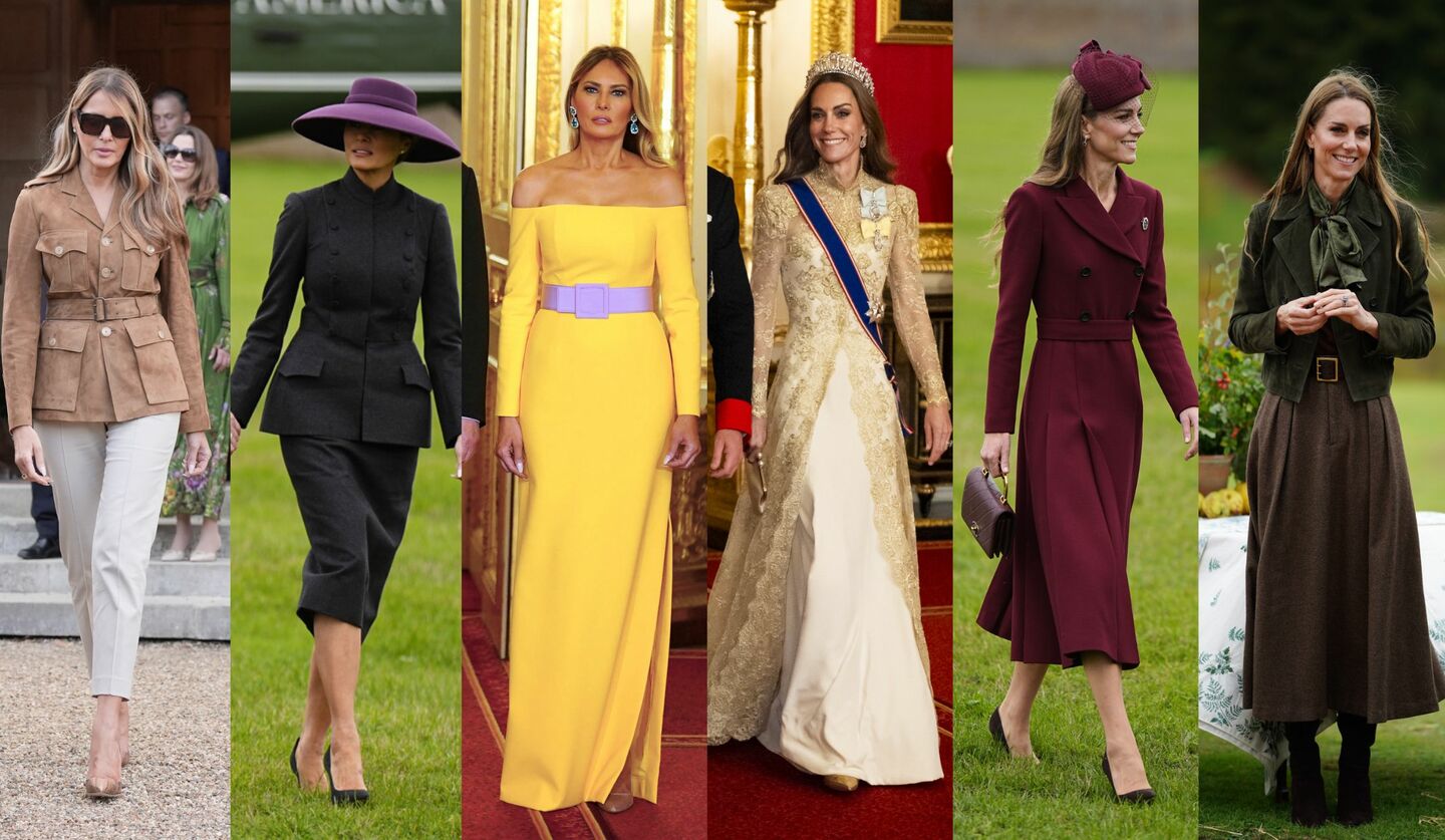 英国「キャサリン皇太子妃」と「メラニア」米大統領夫人の装い６選