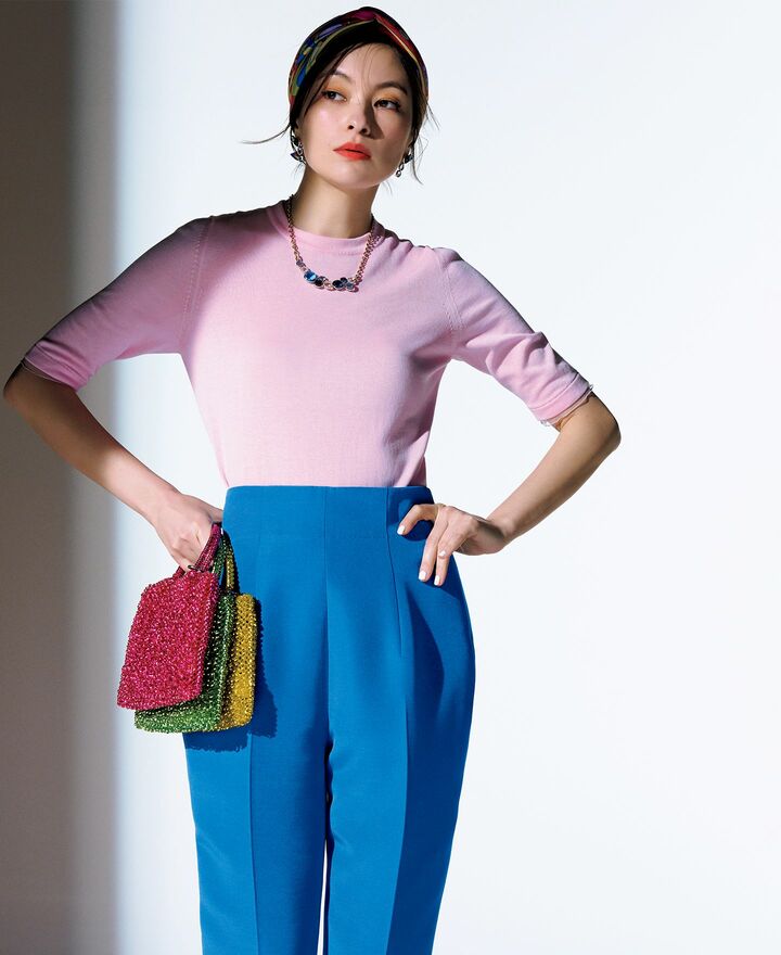 春コーデ_8,ニット_3,パンツ_2,バッグ_6