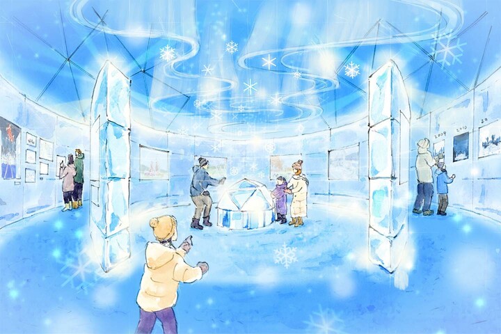 アイスヴィレッジの氷の美術館