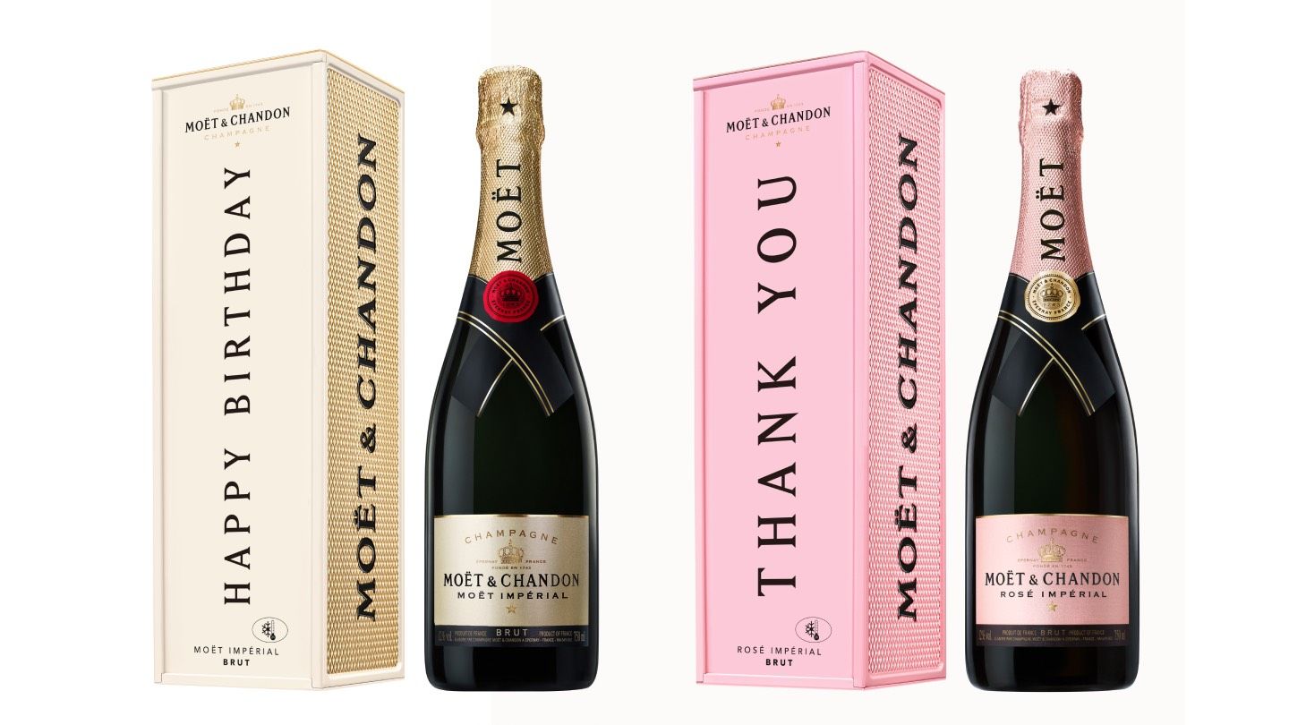 2020年12月3日(木)よりモエ・エ・シャンドンが販売する「モエ アンペリアル カスタマイズボックス」と「ロゼ アンペリアル カスタマイズボックス」