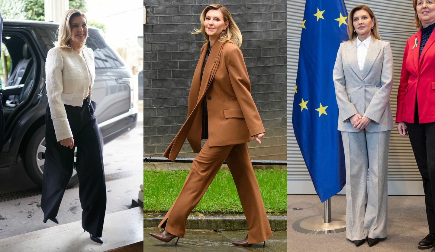 ウクライナ大統領夫人「オレナ・ゼレンスカ」パンツの装い