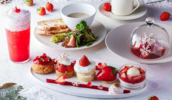 「ハイアット セントリック 銀座 東京」冬のアフタヌーンティー｜埼玉発の新品種いちご「あまりん」がたっぷり！ 