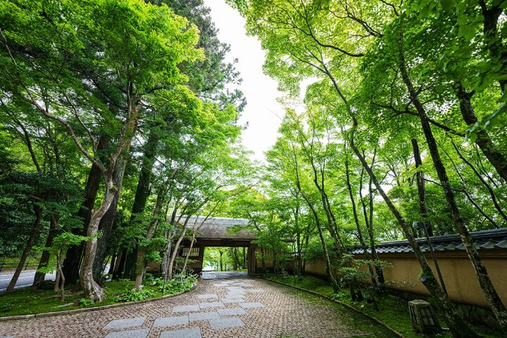 「旅亭 半水廬」の正門