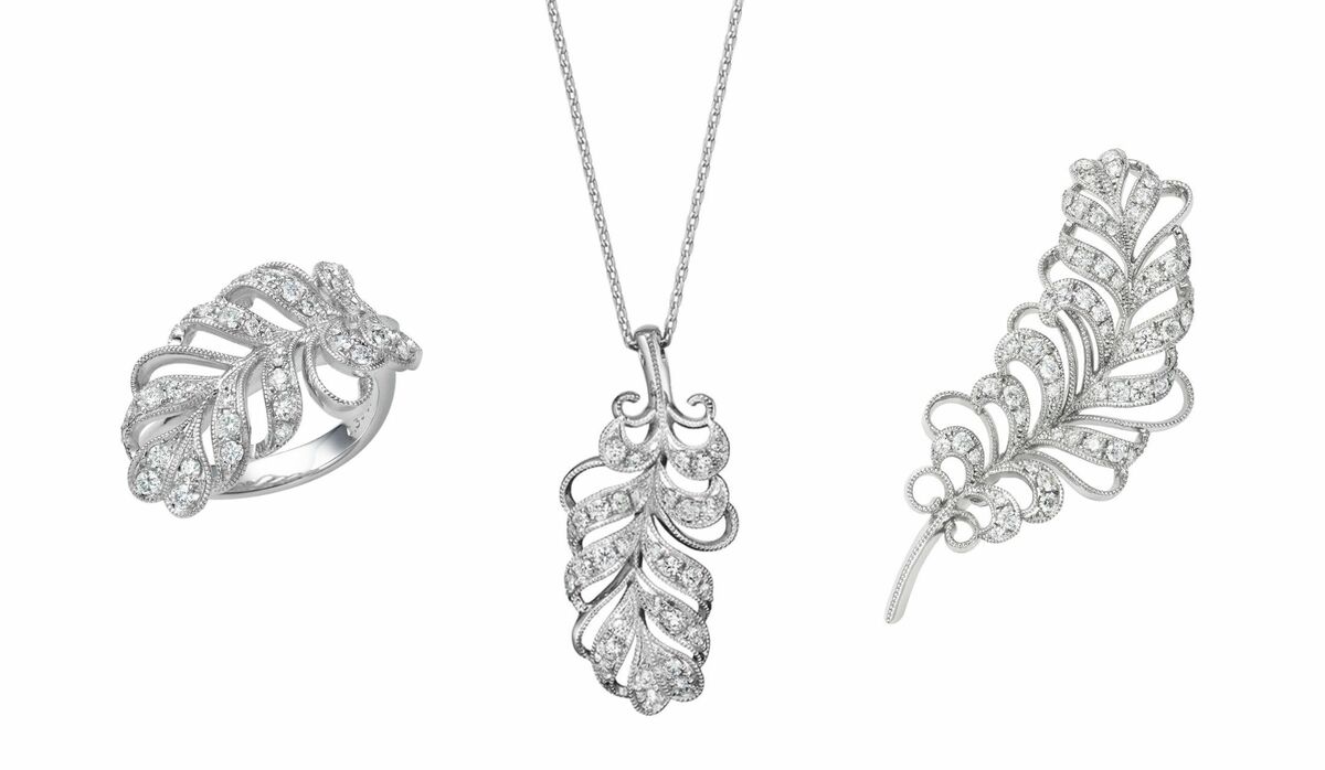 ダイヤモンドの輝きをまとった羽根のジュエリー！「ミキモト フェザー