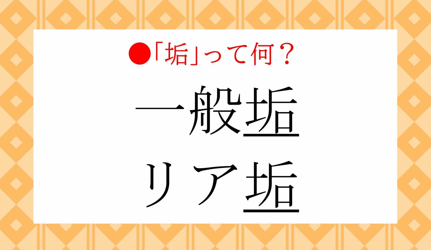 日本語クイズ　出題画像　難読漢字　「垢」って何？　一般垢　リア垢