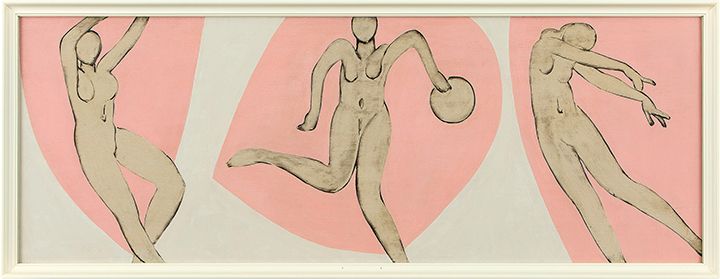 猪熊弦一郎《無題》1948-49年頃 油彩、板［3枚組の一部］ 個人蔵 ©公益財団法人ミモカ美術振興財団