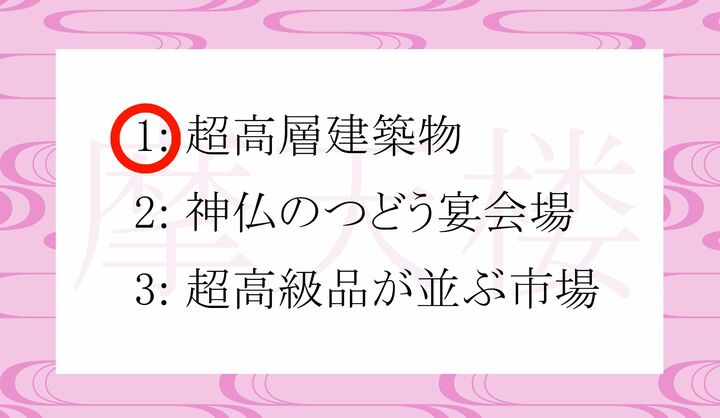「天を摩する楼」ということです。