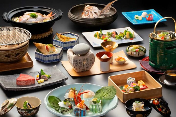 万里荘の夕食一例