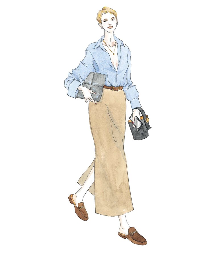 齊藤木綿子さんによる女性のイラスト